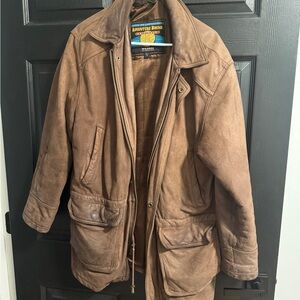 Vintage Wilson's Brown Leather Jacket oversized medium HEAVY